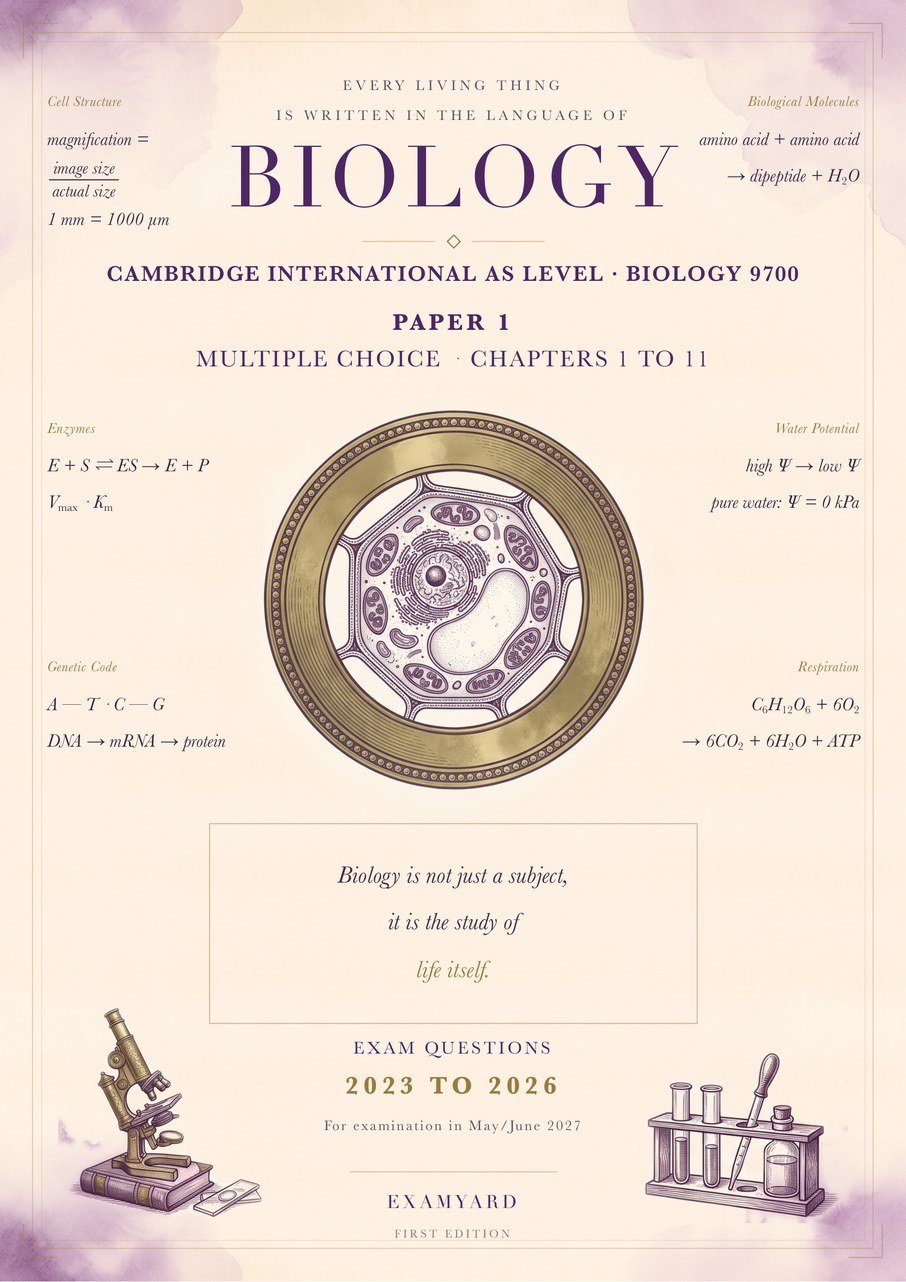 AS Level Biology 9700 — Paper 1 · Multiple Choice